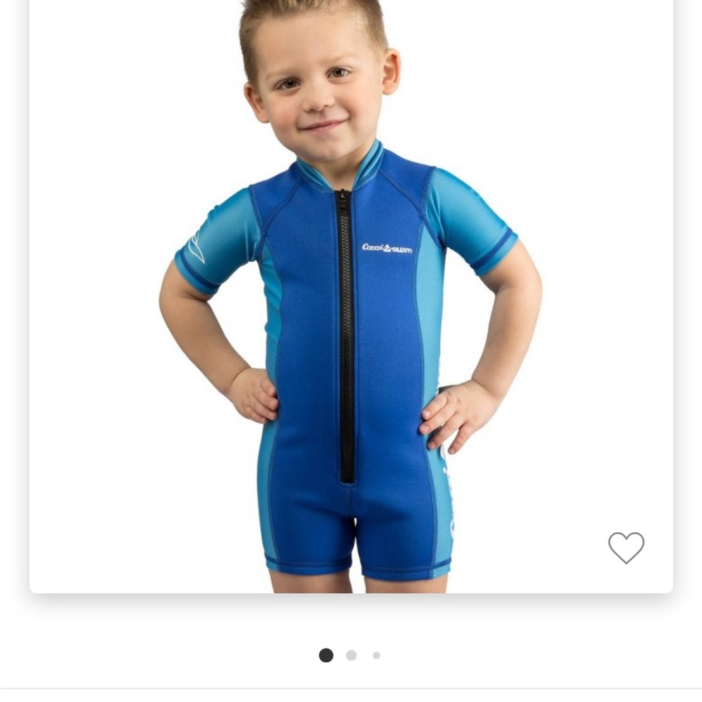 Royal Blue Wetsuit Bathing Suit with Zipper